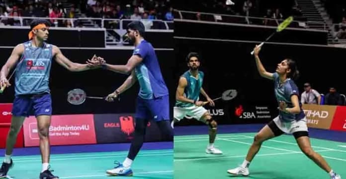 സിംഗപ്പൂർ ഓപ്പൺ ബാഡ്മിന്റൺ: സെമിയിൽ കടന്ന് സാത്വിക്-ചിരാഗ് സഖ്യവും ധ്രുവ്-തനിഷ സഖ്യവും