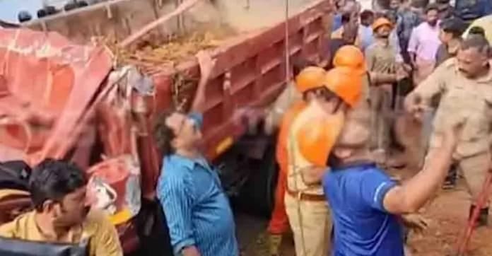 കൊട്ടാരക്കരയിൽ ദാരുണം: ബസ് സ്റ്റോപ്പിലേക്ക് ടിപ്പർ ലോറി പാഞ്ഞുകയറി മൂന്ന് കുട്ടികൾക്ക് ദാരുണാന്ത്യം