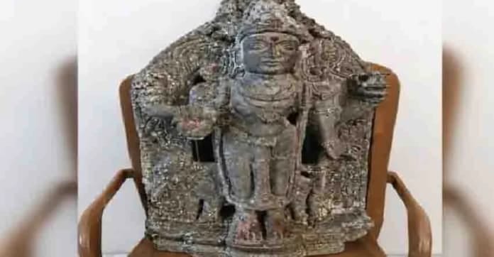 കാരയ്ക്കൽ തീരത്ത് മത്സ്യബന്ധനത്തിനിടെ 700 വർഷം പഴക്കമുള്ള പുരാതന ശിലാവിഗ്രഹം കണ്ടെത്തി